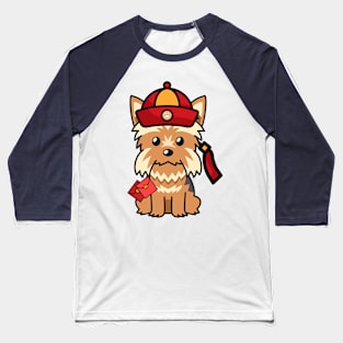 Lunar New Year Yorkshire Terrier Baseball T-Shirt